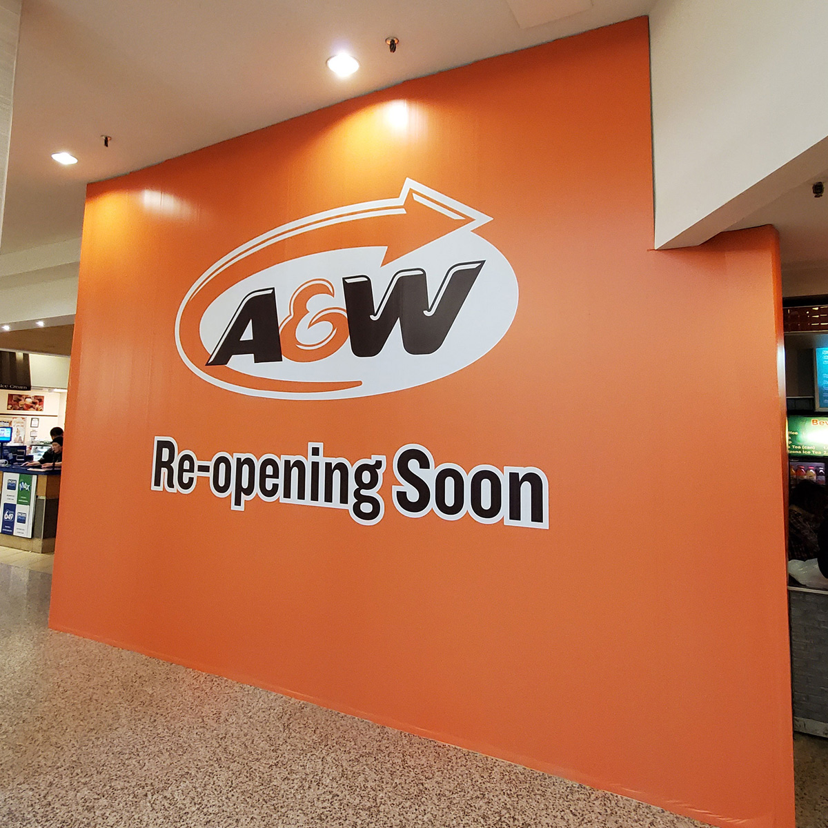 A & W Indoor Retail Hoarding